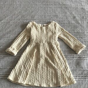 Rare Editions Ivory Cable Knit Kids Dress
